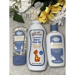 Baby Powder Talc Free Angel Of Mine Creamy baby Oil Gel Cornstarch Lot Of 3